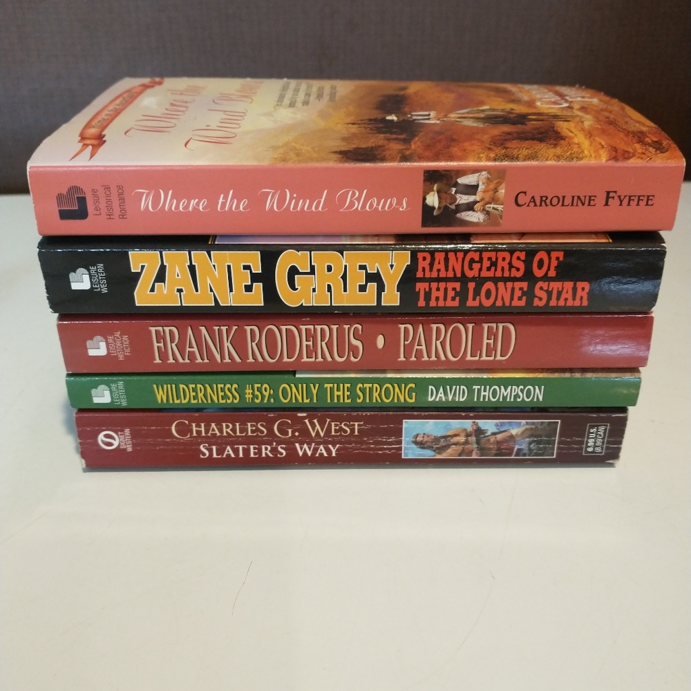 5 Western Paperbacks Various Authors